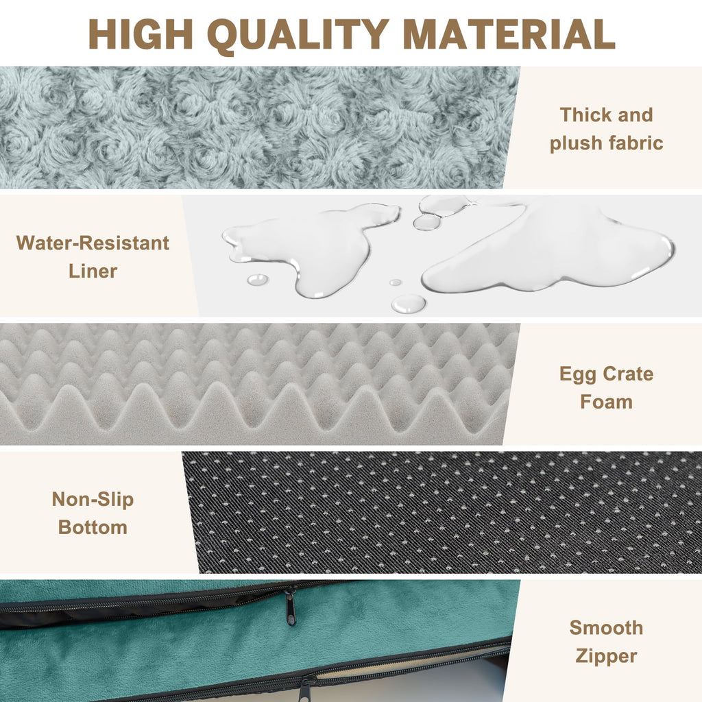 Orthopedic Waterproof Dog Bed with Removable Washable Cover Supportive Foam M to XXL