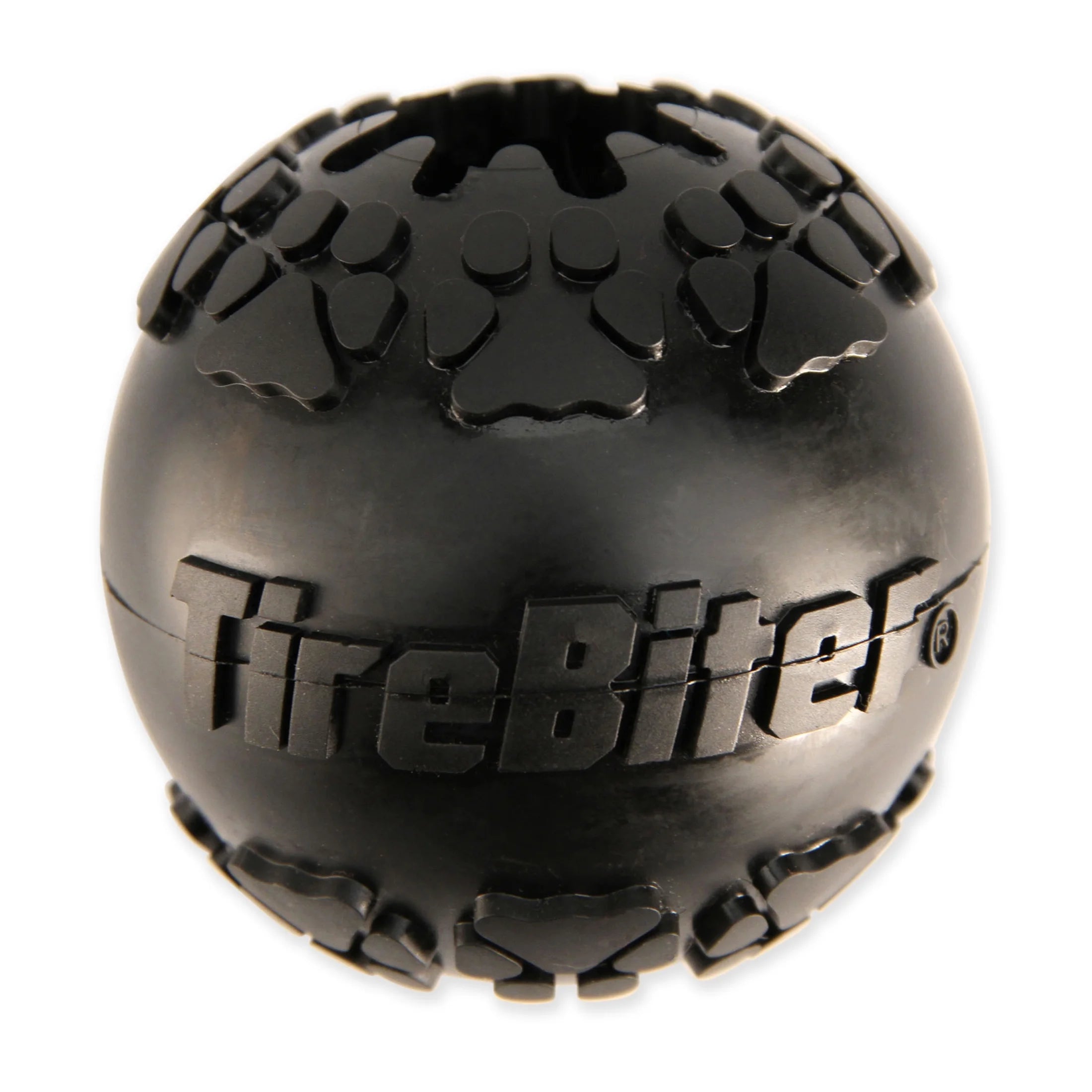 Tirebiter Advanced Ball Rubber Dog Toy W/Treat Station Medium 3"