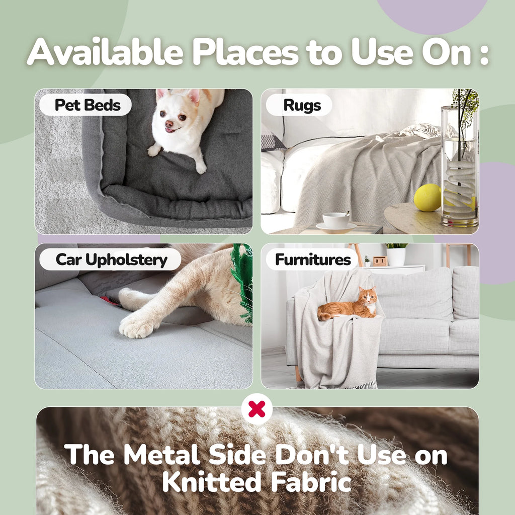 Pet Hair Removal Tool for Home and Vehicle - Reusable Scraper for Efficient Dog and Cat Hair Removal