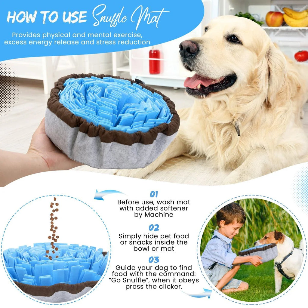 Adjustable Snuffle Mat for Dogs, with Suction Cup, Dog Enrichment Toys, Encourage Dogs Foraging Skills & Slow Eating