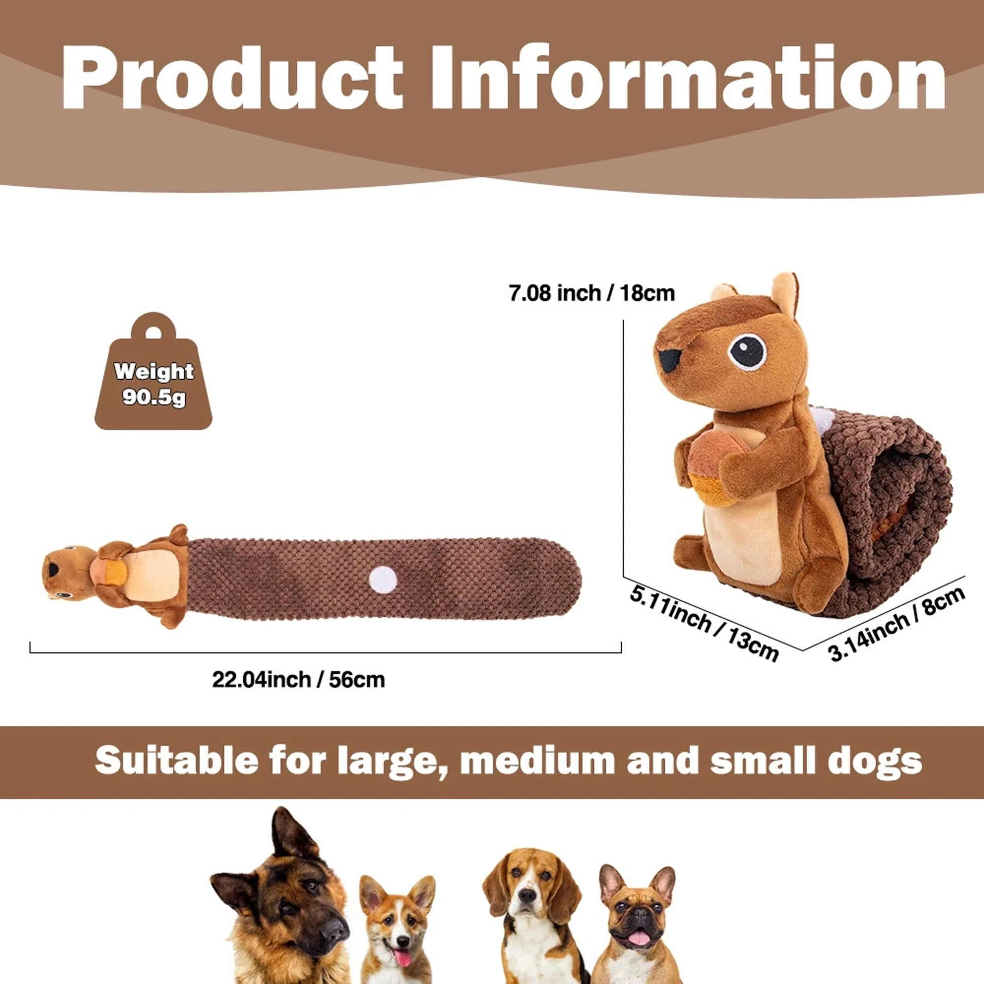 Boredom Buster Toy with Snack Pockets Durable Enrichment Mentally Stimulating Toys for Small, Medium, Large Dogs