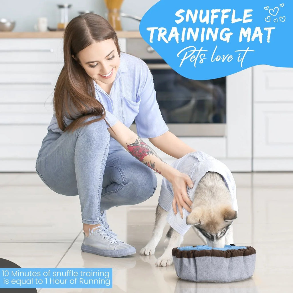 Adjustable Snuffle Mat for Dogs, with Suction Cup, Dog Enrichment Toys, Encourage Dogs Foraging Skills & Slow Eating
