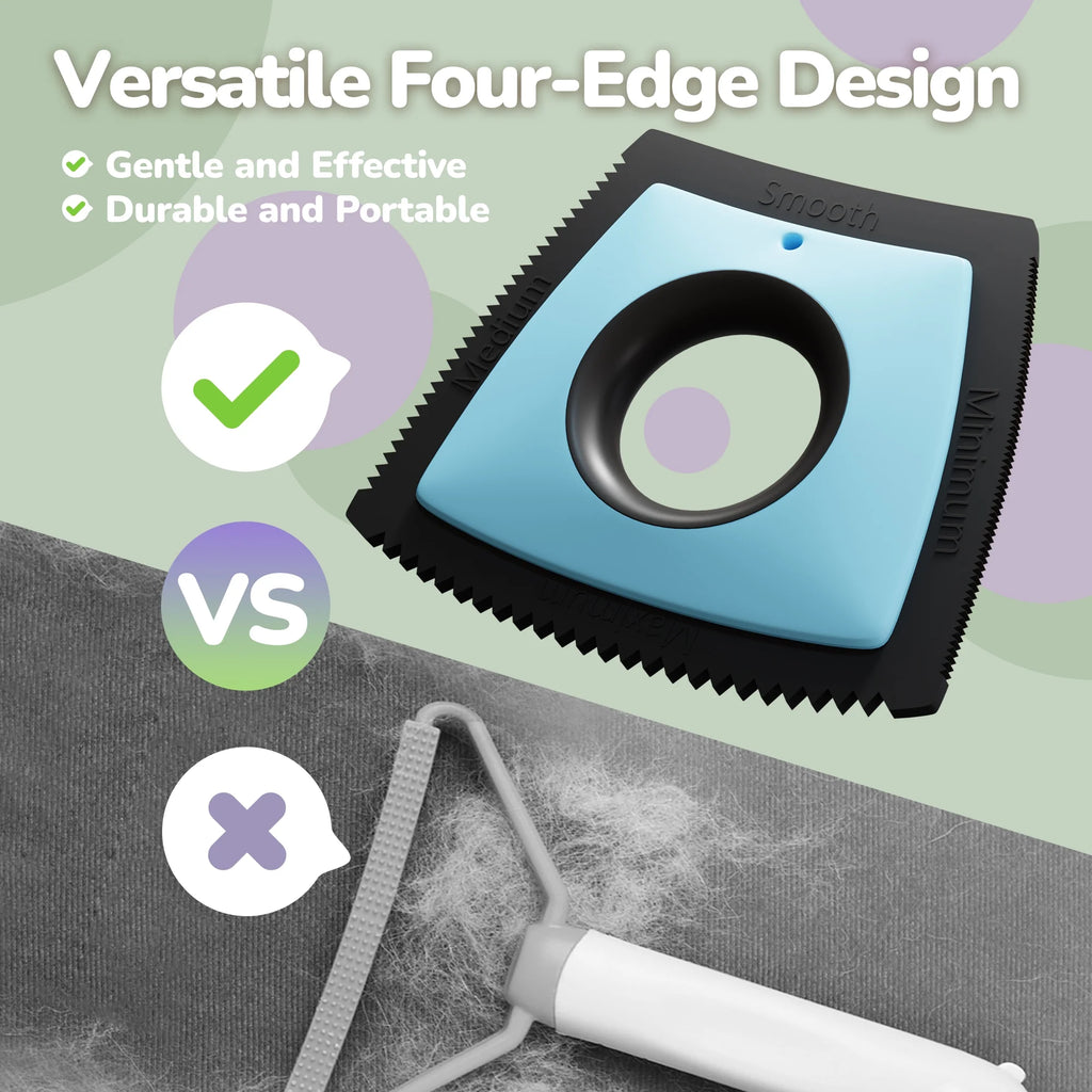 Pet Hair Removal Tool for Home and Vehicle - Reusable Scraper for Efficient Dog and Cat Hair Removal