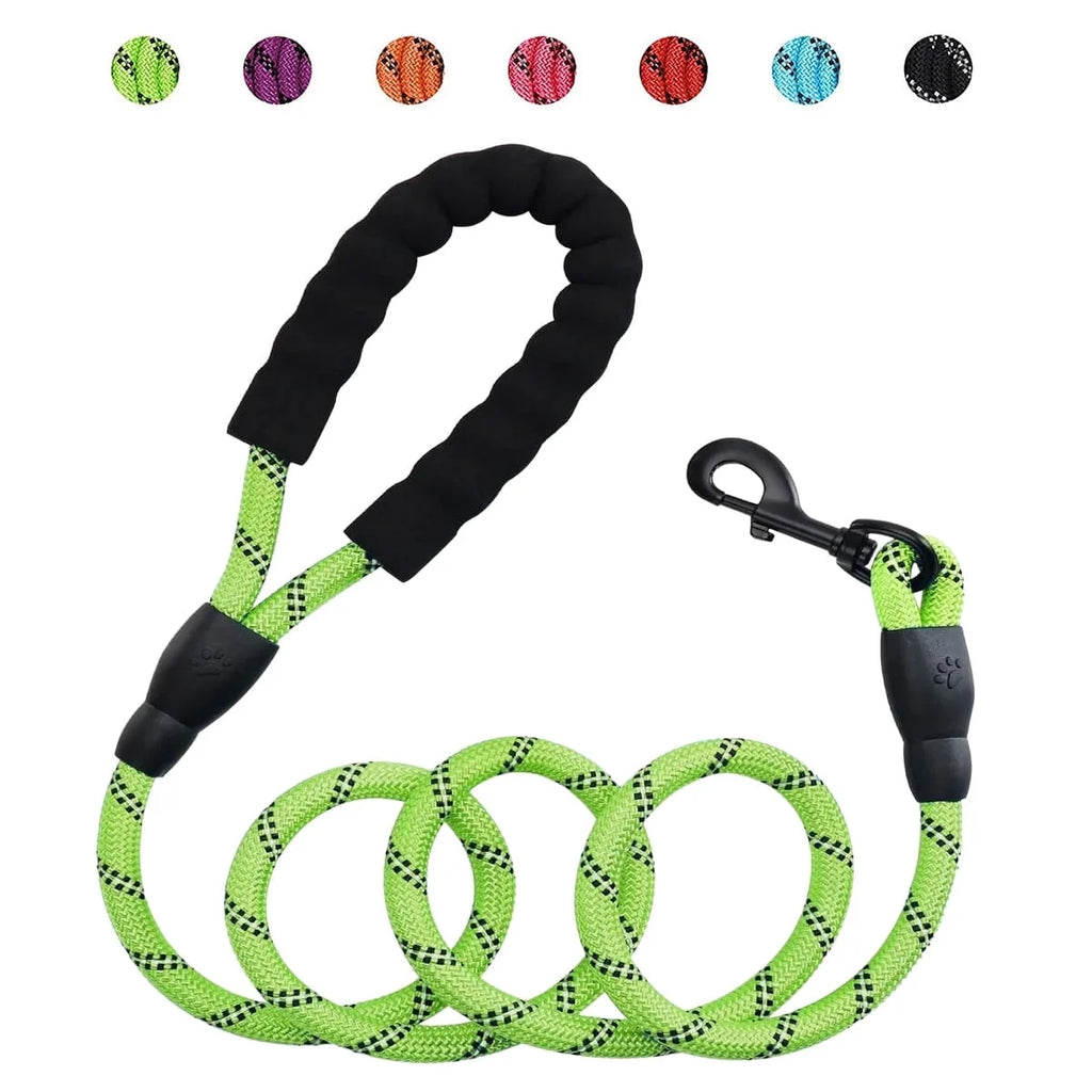 Reflective Strong Rope Dog Leash (5 FT)GREEN