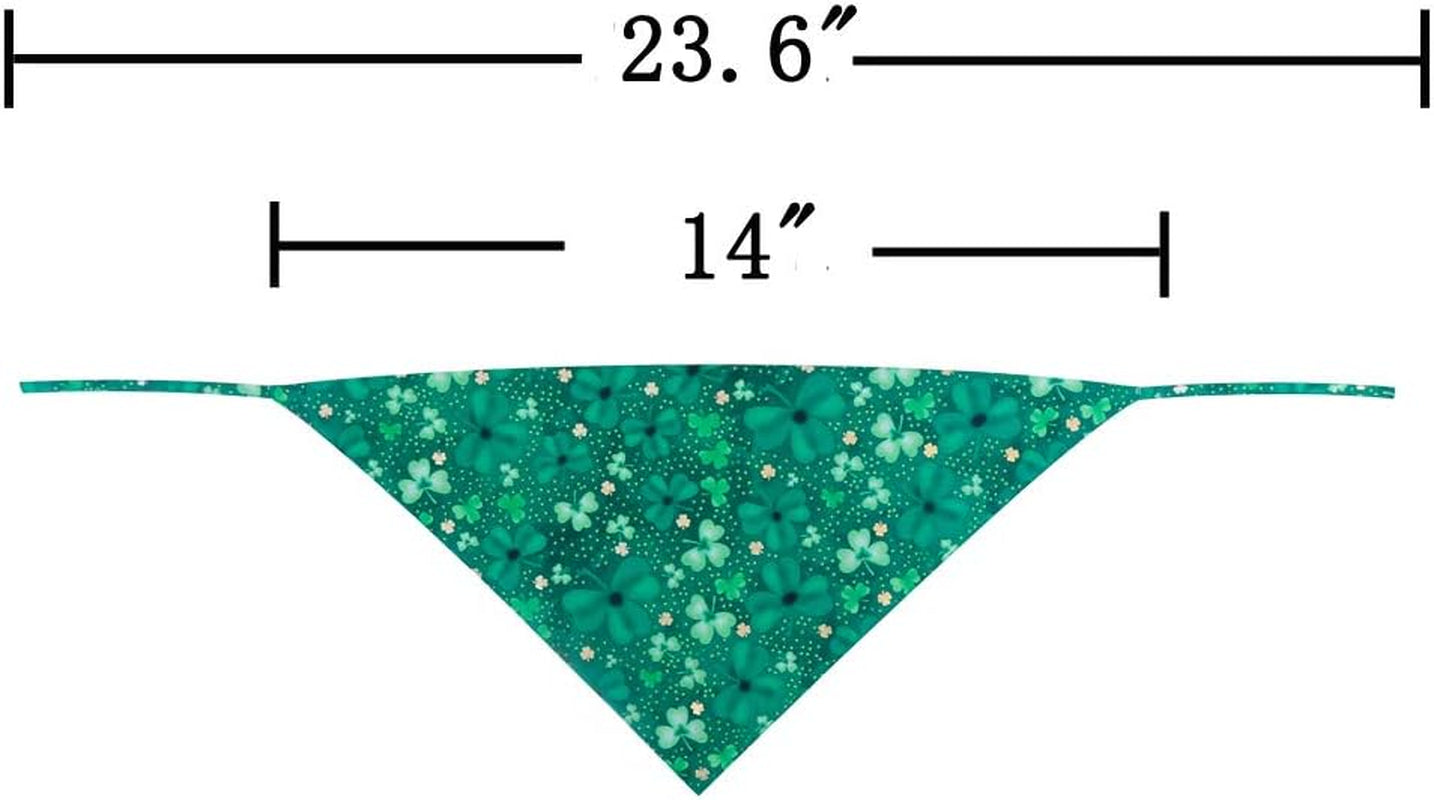 St. Patrick'S Day Dog Bandana Reversible Triangle Bibs Scarf Accessories for Dogs Cats Pets Small