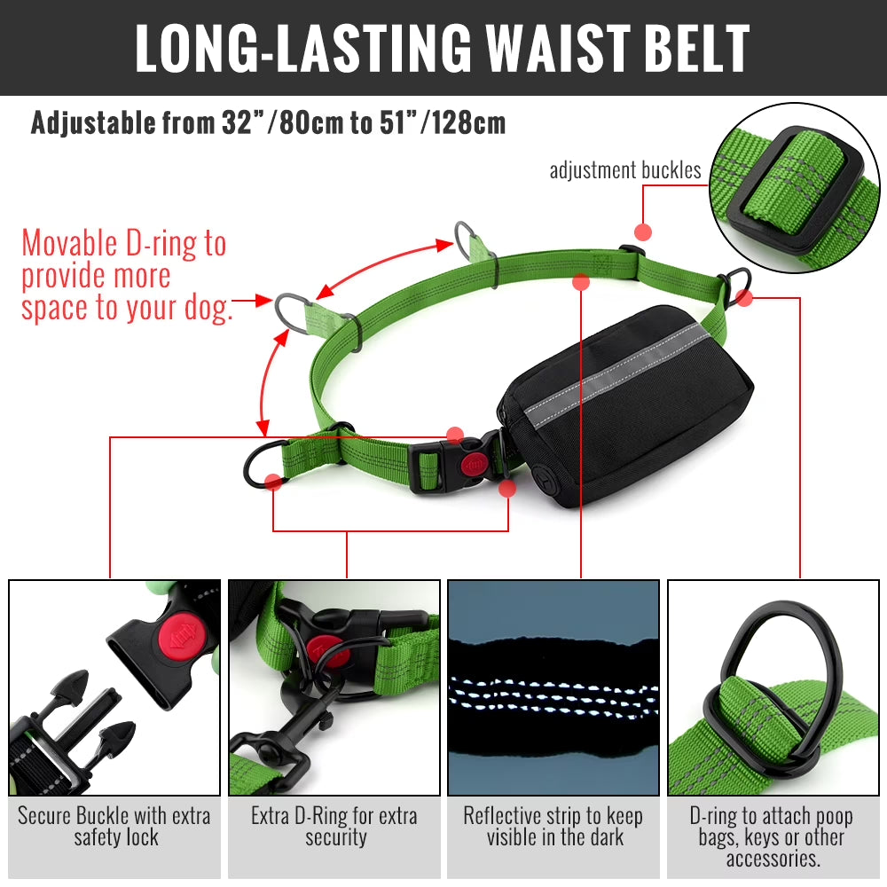 Hands Free Dog Leash, for Medium/Large Dogs