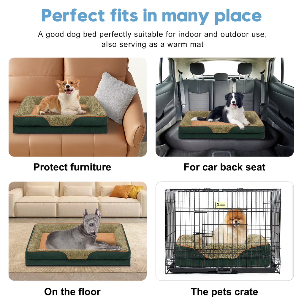 Large Dogs Orthopedic Pet Bed with Removable Washable Cover Non Skid Bottom